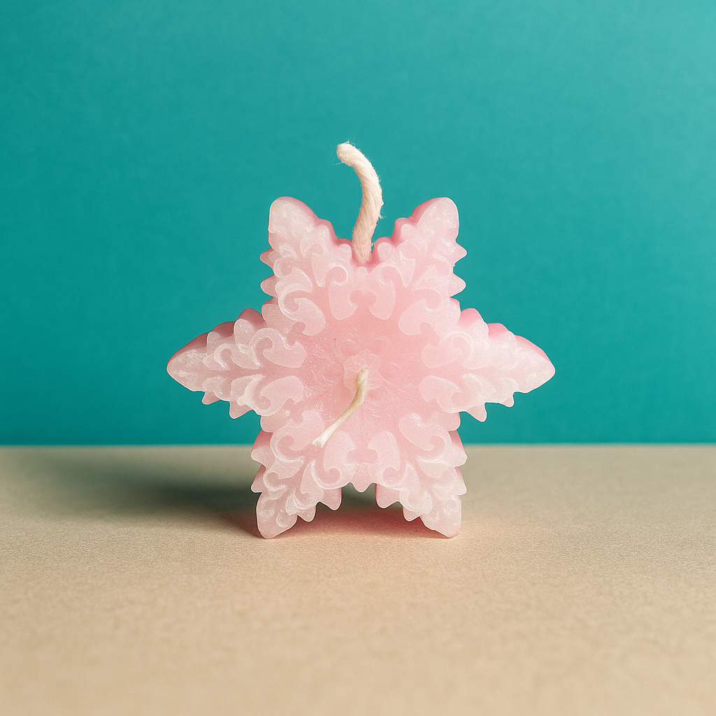 Snowflake Candle H:2cm W:7cm