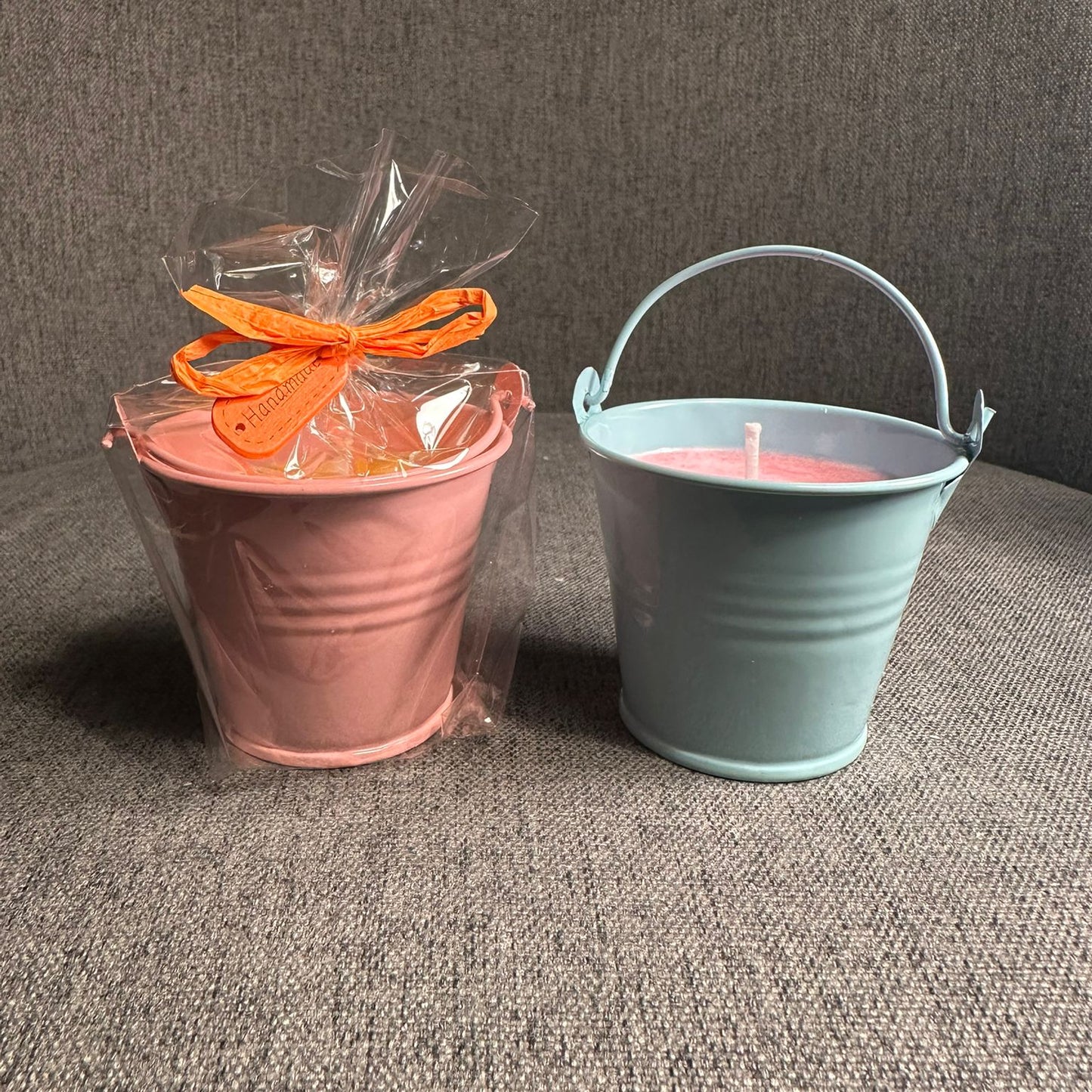 Candle in Bucket H:6cm W:6cm