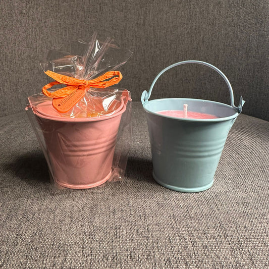 Candle in Bucket H:6cm W:6cm