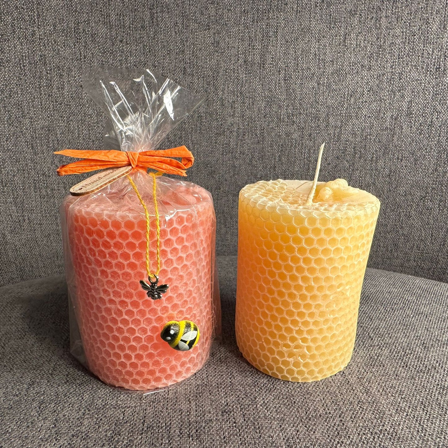 Beeswax Candle H:7cm W:5cm